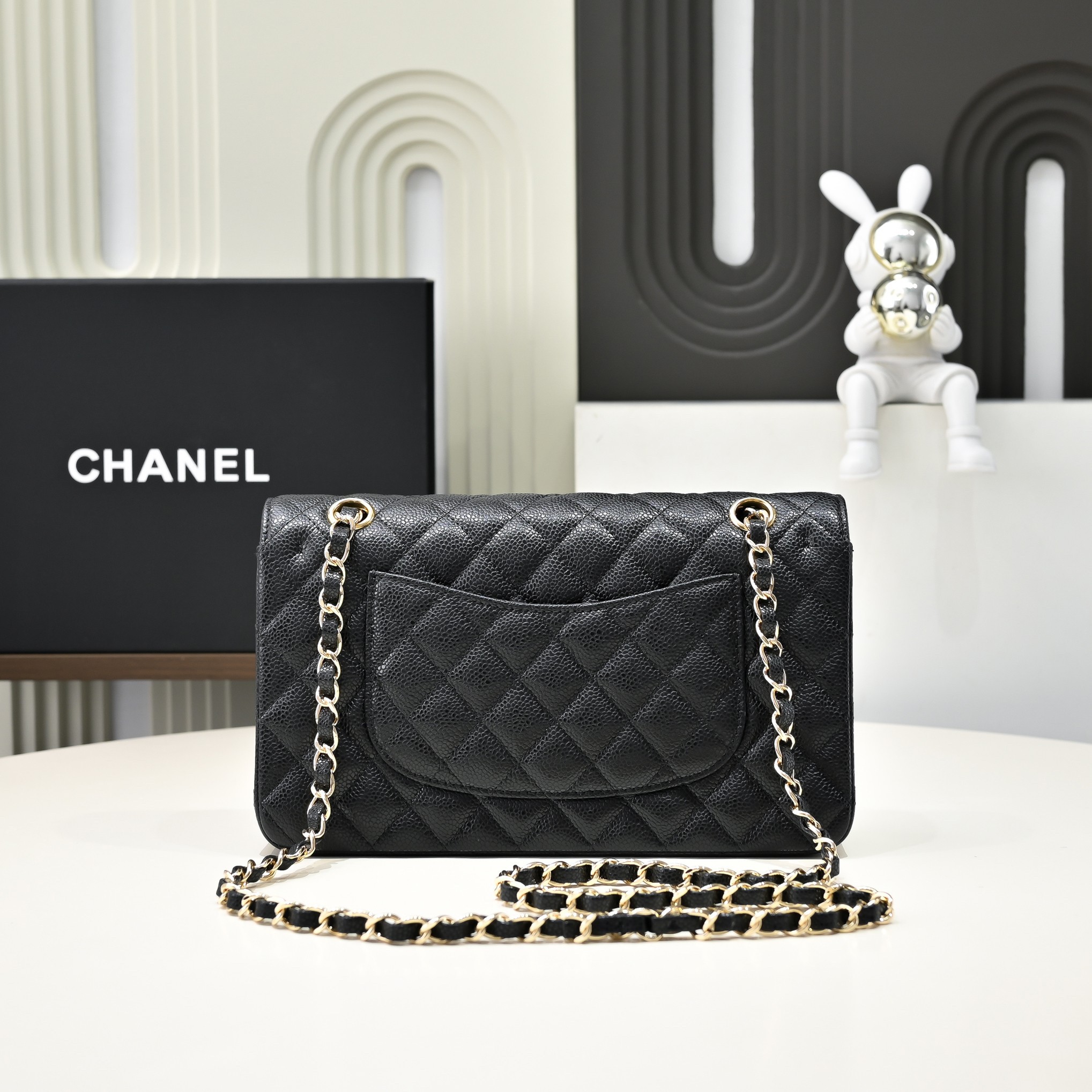 CHANEL Bag Classic Flap CF 25 Graininess Cowhide black - Image 2