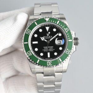 ROLEX Submariner Green Submariner 2023 Automatic Mechanical Movement Date Display Men's Swiss Watch 41mm Black Dial Oystersteel Case and Bracelet