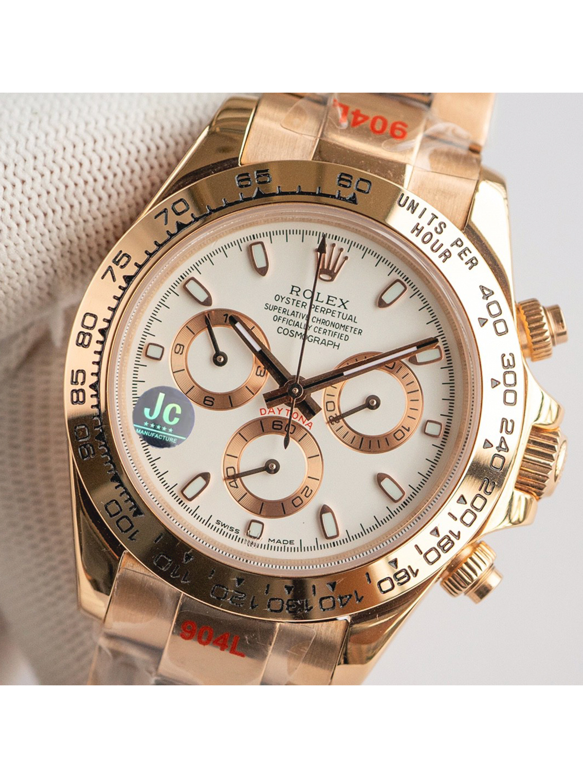ROLEX Cosmograph Daytona Automatic Mechanical Movement 100m Water Resistance Men's Swiss Watch 40mm White Dial 18ct Everose Gold Case - Image 3