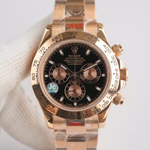 ROLEX Cosmograph Daytona Automatic Mechanical Movement Chronograph/100m Water Resistance Luminous Men's Watch Swiss Watch 40mm Black Dial Gold Case
