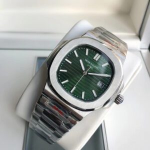 PATEK PHILIPPE Nauticle Automatic Mechanical Movement 26-330 SC Unisex Swiss Watch 40mm Green Dial