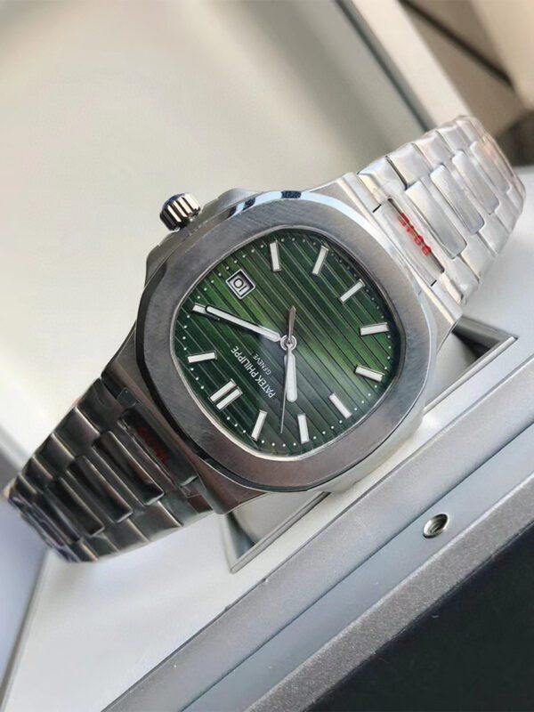 PATEK PHILIPPE Nauticle Automatic Mechanical Movement 26-330 SC Unisex Swiss Watch 40mm Green Dial - Image 2