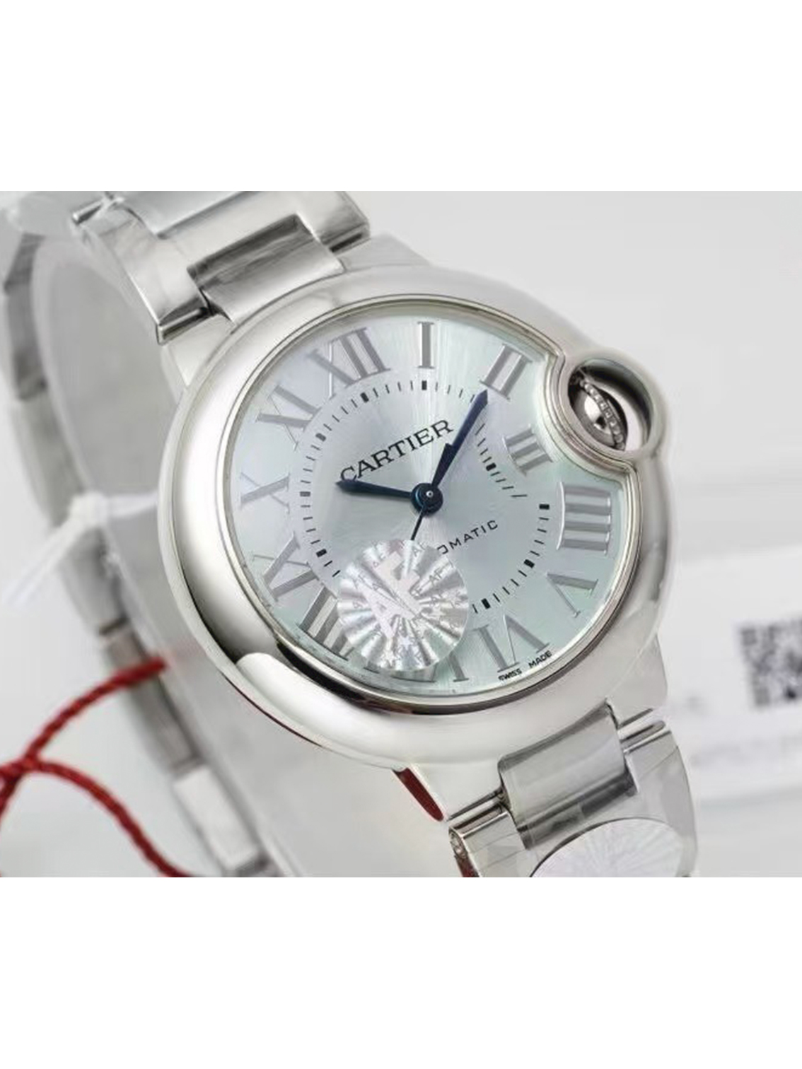 CARTIER Cartier Blue Balloon series automatic mechanical movement 30 waterproof ladies watch Swiss watch 33mm blue dial stainless steel case stainless steel strap - Image 2