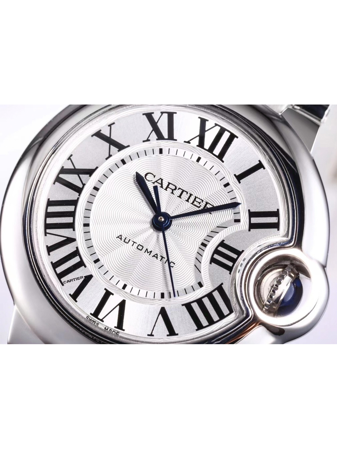 CARTIER Blue Balloon Collection Essential Classic Automatic Mechanical Movement Women's Watch Swiss 33mm Silver Dial Stainless Steel Case and Strap - Image 4