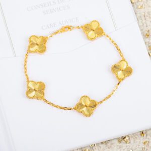Van Cleef & Arpels Five Flower Five K Gold Bracelet Women's Gold