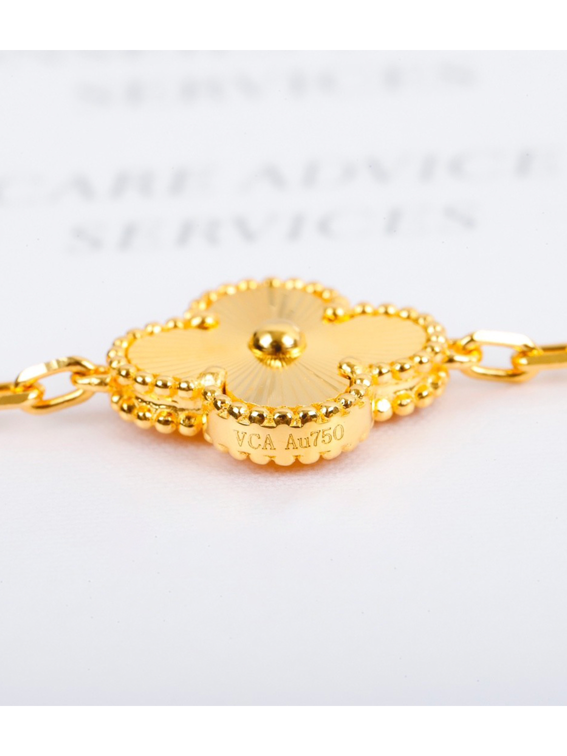 Van Cleef & Arpels Five Flower Five K Gold Bracelet Women's Gold - Image 3
