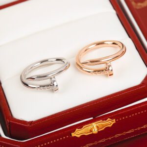 CARTIER Cartier Juste un Clou series nail-shaped circle 18K rose gold white gold earrings for women in two colors