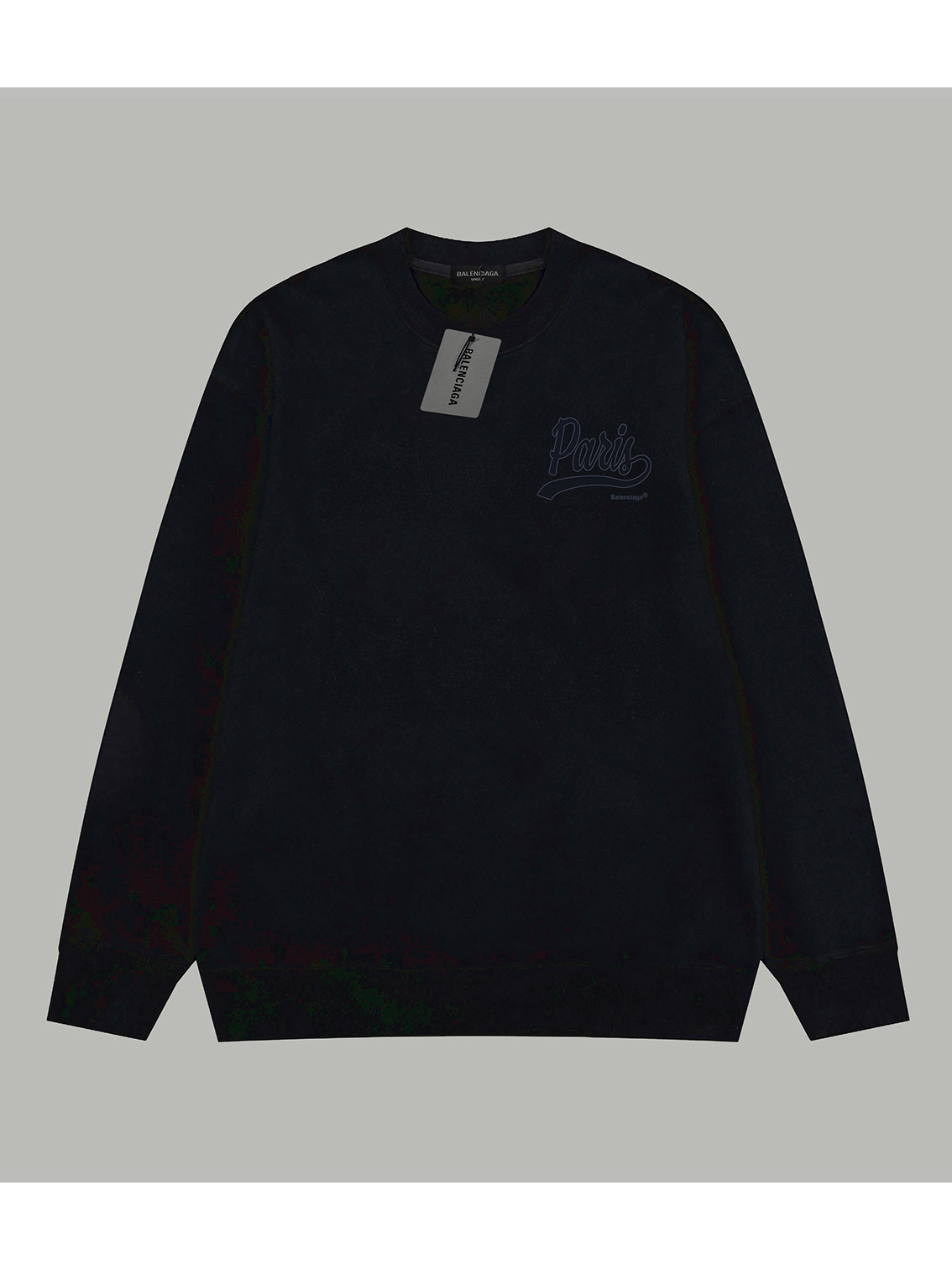 Balenciaga official website same style classic city Paris letter logo printed terry long-sleeved sweatshirt
