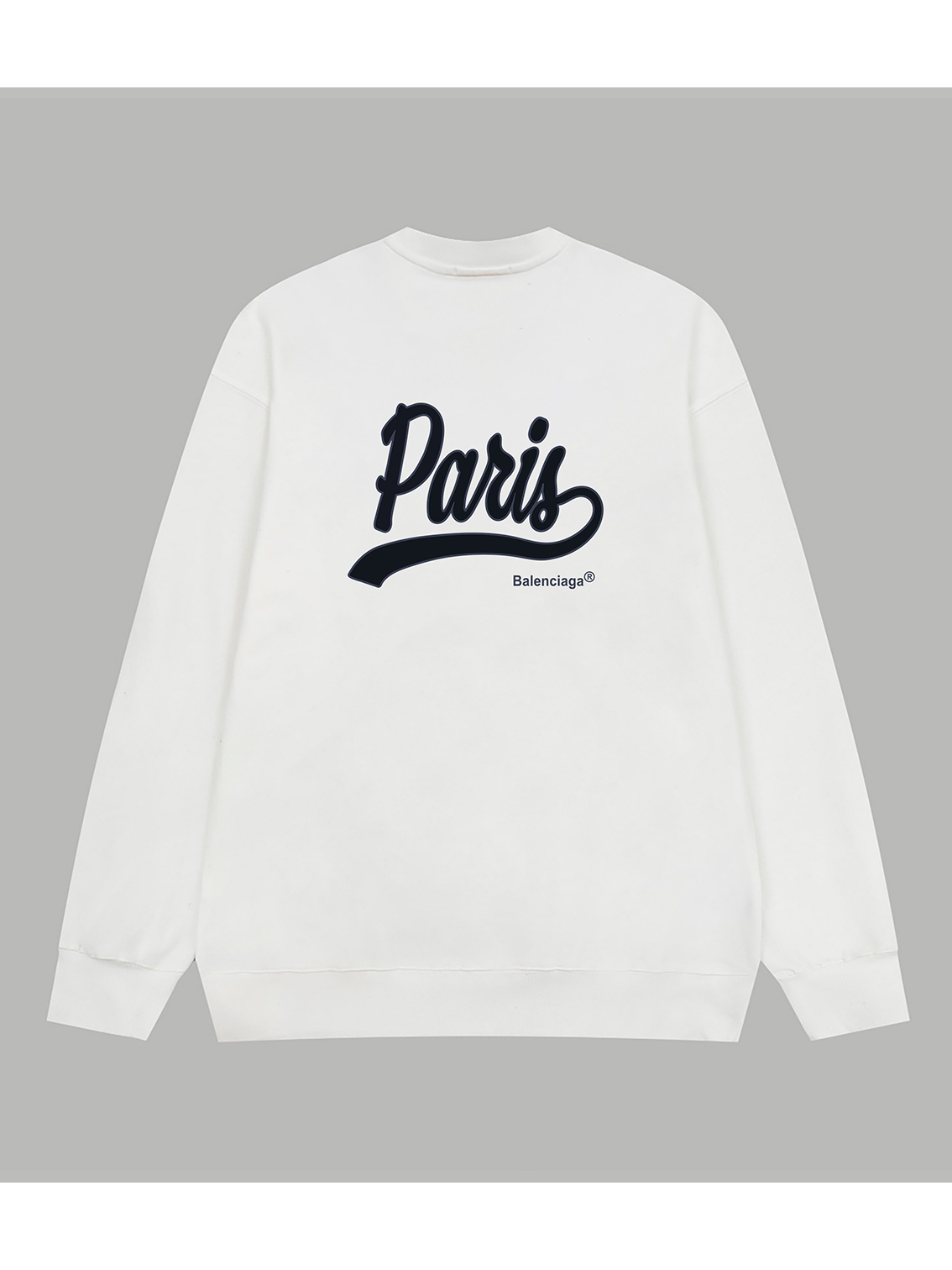Balenciaga official website same style classic city Paris letter logo printed terry long-sleeved sweatshirt - Image 4