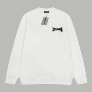 Balenciaga official website same style classic graffiti flame logo letter print terry long-sleeved sweatshirt