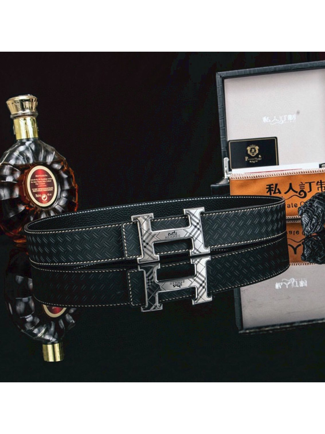 Hermes Men's Double-Sided H-Buckle Belt