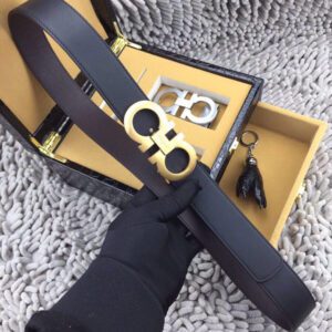 FERRAGAMO Men's double-sided genuine leather belt