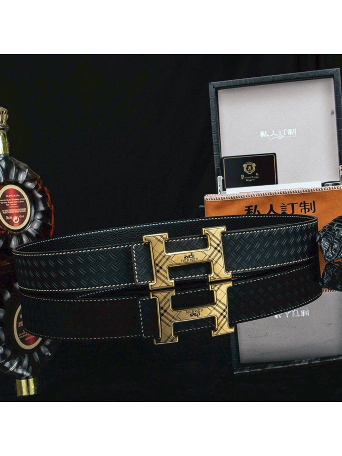 Hermes Men's Double-Sided H-Buckle Belt - Image 5