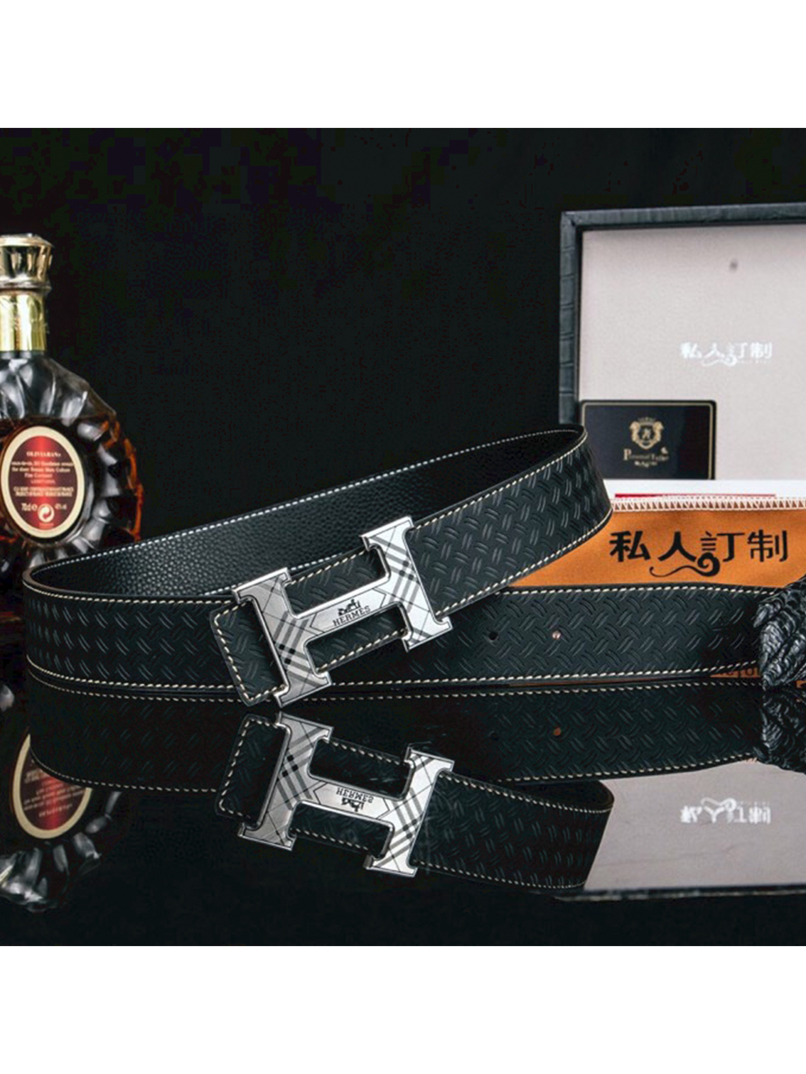 Hermes Men's Double-Sided H-Buckle Belt - Image 2