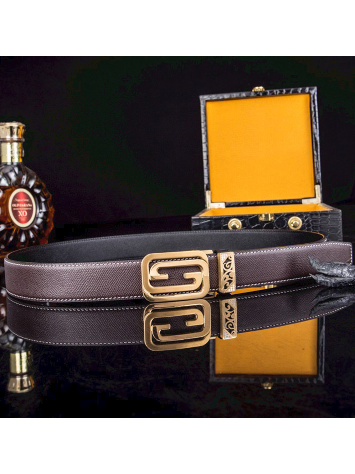 Gucci high-end men's business belt Italian craftsmanship